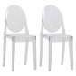 Acrylic Modern Indoor-Outdoor Side Chair Home Open Back Dining Side Chair Clear 2 Piece Set Clearhalo ' kitchen&dining_furn' 'Dining Chairs' 'Dining Tables & Seating' 'dining_chair' 'furn' 'furn_dining_chair' 'Furniture' 'furniture_dining_chair' 'Kitchen & Dining Furniture' 'kitchen' 4245682