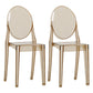 Acrylic Modern Indoor-Outdoor Side Chair Home Open Back Dining Side Chair Amber 2 Piece Set Clearhalo ' kitchen&dining_furn' 'Dining Chairs' 'Dining Tables & Seating' 'dining_chair' 'furn' 'furn_dining_chair' 'Furniture' 'furniture_dining_chair' 'Kitchen & Dining Furniture' 'kitchen' 4245683