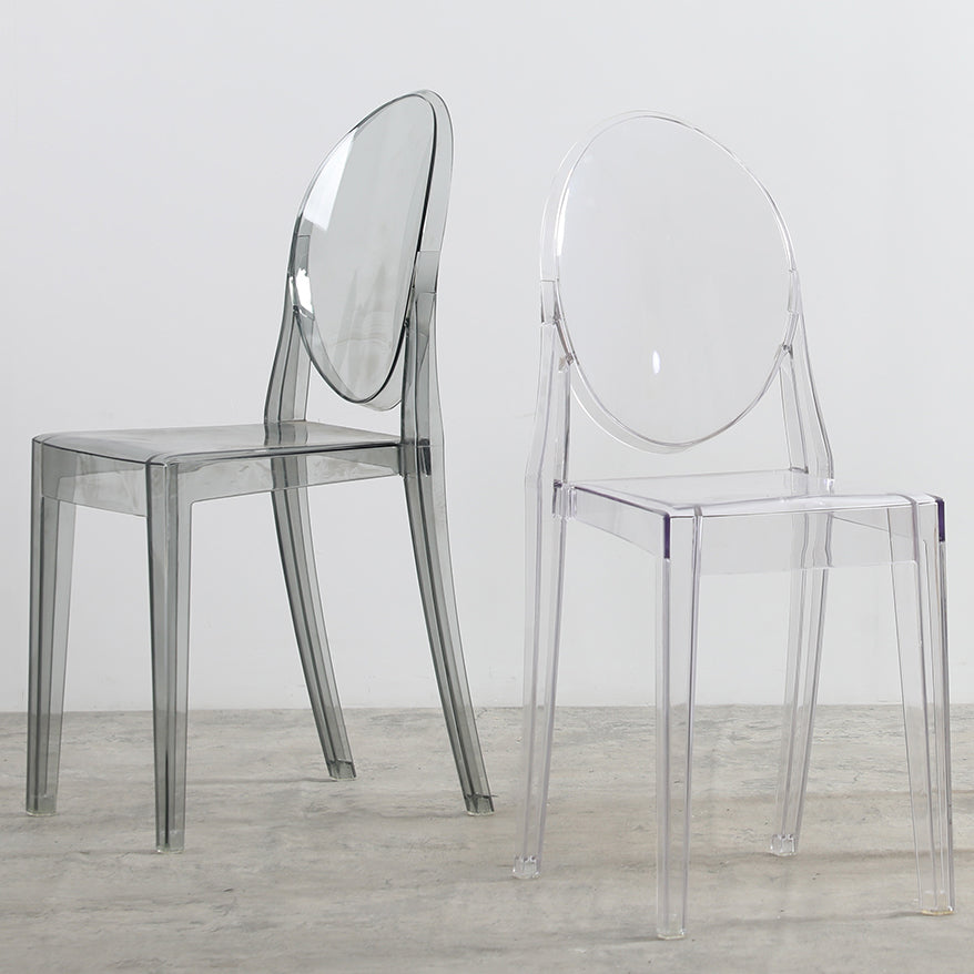 Acrylic Modern Indoor-Outdoor Side Chair Home Open Back Dining Side Chair Clearhalo ' kitchen&dining_furn' 'Dining Chairs' 'Dining Tables & Seating' 'dining_chair' 'furn' 'furn_dining_chair' 'Furniture' 'furniture_dining_chair' 'Kitchen & Dining Furniture' 'kitchen' 4245684