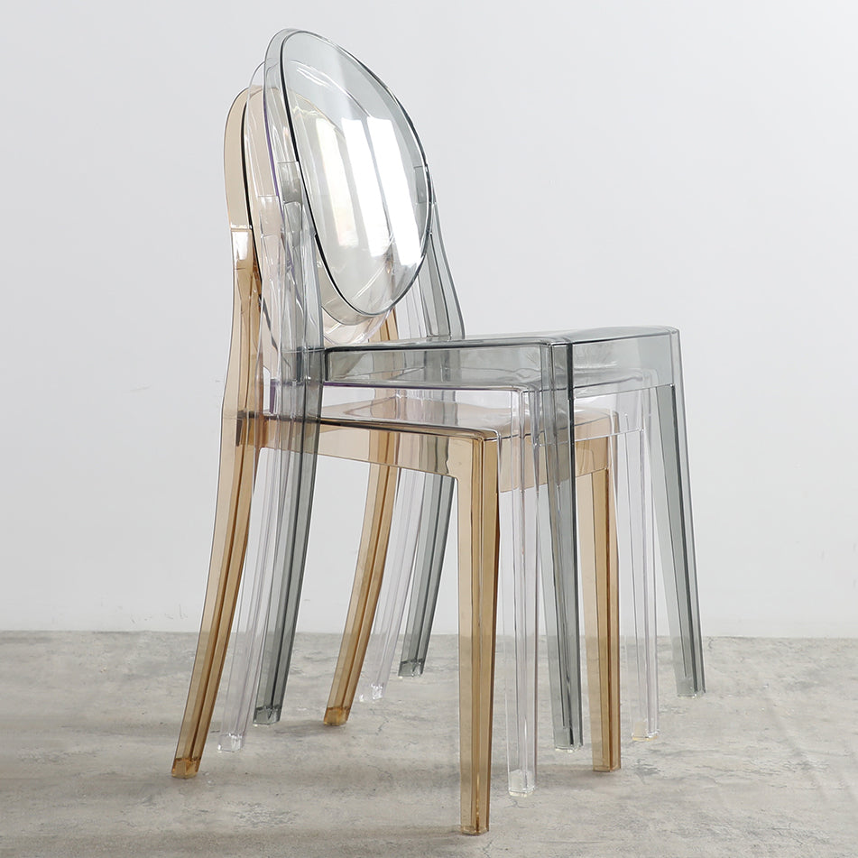 Acrylic Modern Indoor-Outdoor Side Chair Home Open Back Dining Side Chair Clearhalo ' kitchen&dining_furn' 'Dining Chairs' 'Dining Tables & Seating' 'dining_chair' 'furn' 'furn_dining_chair' 'Furniture' 'furniture_dining_chair' 'Kitchen & Dining Furniture' 'kitchen' 4245686