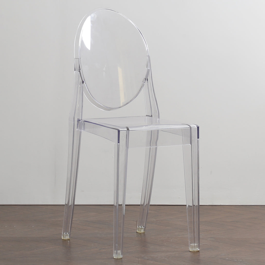 Acrylic Modern Indoor-Outdoor Side Chair Home Open Back Dining Side Chair Clearhalo ' kitchen&dining_furn' 'Dining Chairs' 'Dining Tables & Seating' 'dining_chair' 'furn' 'furn_dining_chair' 'Furniture' 'furniture_dining_chair' 'Kitchen & Dining Furniture' 'kitchen' 4245687