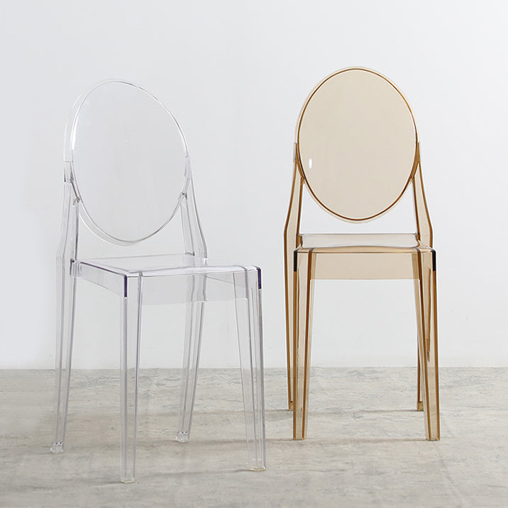 Acrylic Modern Indoor-Outdoor Side Chair Home Open Back Dining Side Chair Clearhalo ' kitchen&dining_furn' 'Dining Chairs' 'Dining Tables & Seating' 'dining_chair' 'furn' 'furn_dining_chair' 'Furniture' 'furniture_dining_chair' 'Kitchen & Dining Furniture' 'kitchen' 4245691