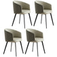 Contemporary Leather Arm Chair Matte Finish Solid Back Dining Chair Gray-White 4 Piece Set Clearhalo ' kitchen&dining_furn' 'Dining Chairs' 'Dining Tables & Seating' 'dining_chair' 'furn' 'furn_dining_chair' 'Furniture' 'furniture_dining_chair' 'Kitchen & Dining Furniture' 'kitchen' 4245719