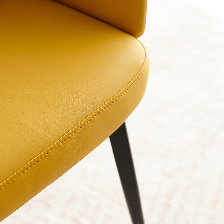 Contemporary Leather Arm Chair Matte Finish Solid Back Dining Chair Clearhalo ' kitchen&dining_furn' 'Dining Chairs' 'Dining Tables & Seating' 'dining_chair' 'furn' 'furn_dining_chair' 'Furniture' 'furniture_dining_chair' 'Kitchen & Dining Furniture' 'kitchen' 4245724