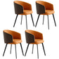 Contemporary Leather Arm Chair Matte Finish Solid Back Dining Chair Orange-Gray 4 Piece Set Clearhalo ' kitchen&dining_furn' 'Dining Chairs' 'Dining Tables & Seating' 'dining_chair' 'furn' 'furn_dining_chair' 'Furniture' 'furniture_dining_chair' 'Kitchen & Dining Furniture' 'kitchen' 4245733