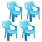 Indoor Modern Dining Armchair Stackable Home Plastic Dining Arm Chairs Sky Blue 4 Piece Set Clearhalo ' kitchen&dining_furn' 'Dining Chairs' 'Dining Tables & Seating' 'dining_chair' 'furn' 'furn_dining_chair' 'Furniture' 'furniture_dining_chair' 'Kitchen & Dining Furniture' 'kitchen' 4245760
