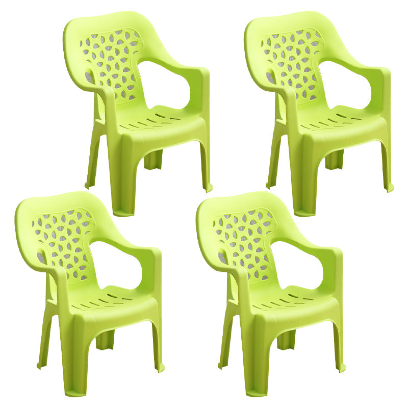 Indoor Modern Dining Armchair Stackable Home Plastic Dining Arm Chairs Green 4 Piece Set Clearhalo ' kitchen&dining_furn' 'Dining Chairs' 'Dining Tables & Seating' 'dining_chair' 'furn' 'furn_dining_chair' 'Furniture' 'furniture_dining_chair' 'Kitchen & Dining Furniture' 'kitchen' 4245763