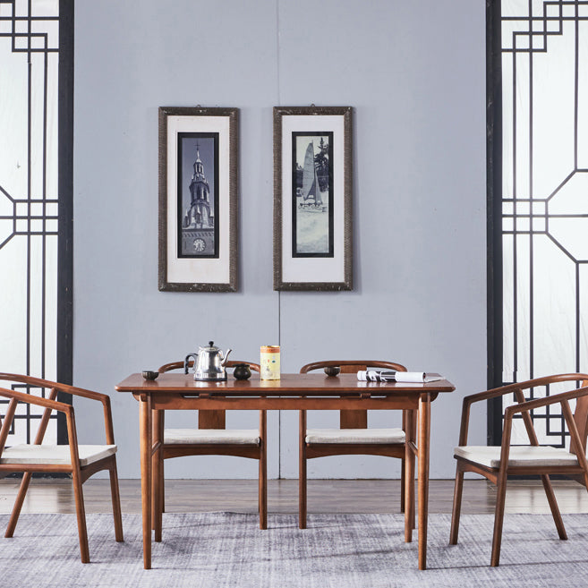 Traditional Home Wood Dining Chair Open Back Dining Side Chair with Arm Clearhalo ' kitchen&dining_furn' 'Dining Chairs' 'Dining Tables & Seating' 'dining_chair' 'furn' 'furn_dining_chair' 'Furniture' 'furniture_dining_chair' 'Kitchen & Dining Furniture' 'kitchen' 4245773