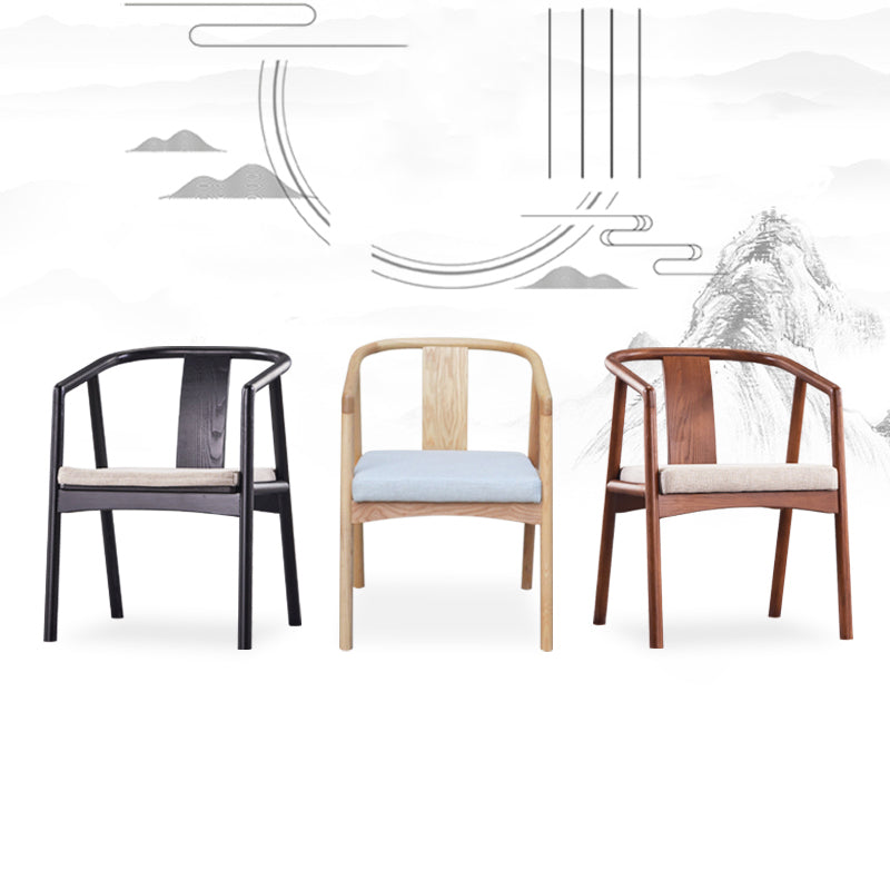 Traditional Home Wood Dining Chair Open Back Dining Side Chair with Arm Clearhalo ' kitchen&dining_furn' 'Dining Chairs' 'Dining Tables & Seating' 'dining_chair' 'furn' 'furn_dining_chair' 'Furniture' 'furniture_dining_chair' 'Kitchen & Dining Furniture' 'kitchen' 4245774