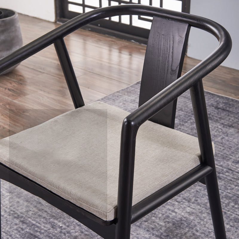 Traditional Home Wood Dining Chair Open Back Dining Side Chair with Arm Clearhalo ' kitchen&dining_furn' 'Dining Chairs' 'Dining Tables & Seating' 'dining_chair' 'furn' 'furn_dining_chair' 'Furniture' 'furniture_dining_chair' 'Kitchen & Dining Furniture' 'kitchen' 4245775