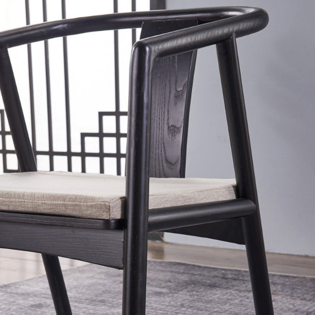 Traditional Home Wood Dining Chair Open Back Dining Side Chair with Arm Clearhalo ' kitchen&dining_furn' 'Dining Chairs' 'Dining Tables & Seating' 'dining_chair' 'furn' 'furn_dining_chair' 'Furniture' 'furniture_dining_chair' 'Kitchen & Dining Furniture' 'kitchen' 4245778