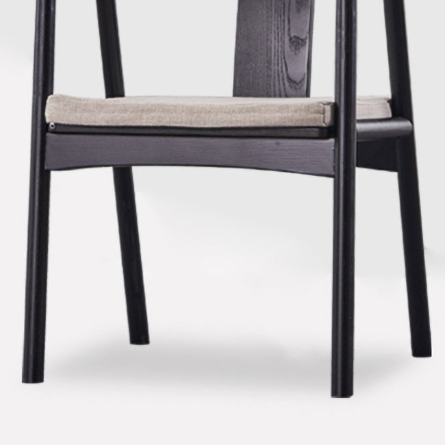 Traditional Home Wood Dining Chair Open Back Dining Side Chair with Arm Clearhalo ' kitchen&dining_furn' 'Dining Chairs' 'Dining Tables & Seating' 'dining_chair' 'furn' 'furn_dining_chair' 'Furniture' 'furniture_dining_chair' 'Kitchen & Dining Furniture' 'kitchen' 4245779