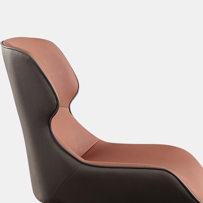 Contemporary Conference Room Wingback Side Chair Orange Leather Dining Chair Clearhalo ' kitchen&dining_furn' 'Dining Chairs' 'Dining Tables & Seating' 'dining_chair' 'Furniture' 'furniture_dining_chair' 'Kitchen & Dining Furniture' 'kitchen' 4245790