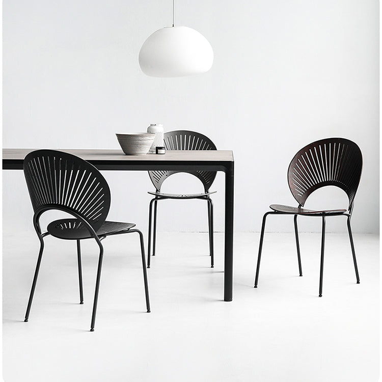 Modern Indoor-Outdoor Metal Chair Stackable Home Armless Open Back Dining Side Chair Clearhalo ' kitchen&dining_furn' 'Dining Chairs' 'Dining Tables & Seating' 'dining_chair' 'furn' 'furn_dining_chair' 'Furniture' 'furniture_dining_chair' 'Kitchen & Dining Furniture' 'kitchen' 4245827