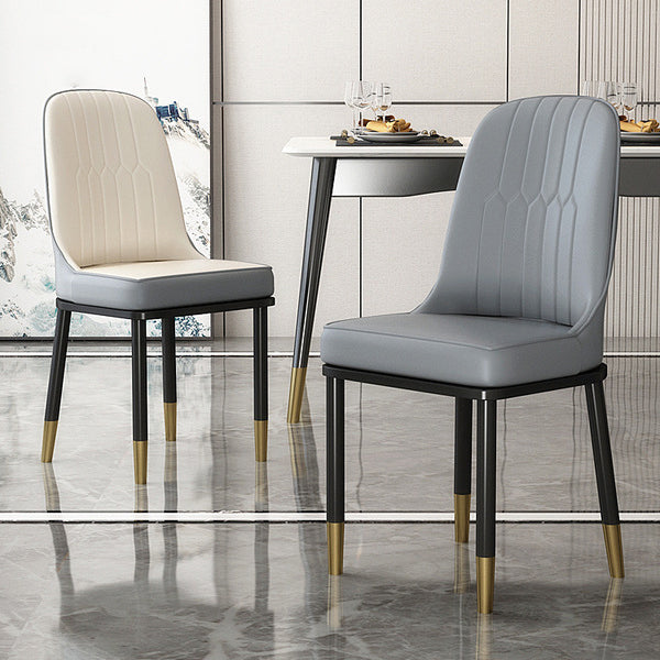 Indoor Scandinavian Side Chair Metal Upholstered Parsons Back Dining Room Chair Clearhalo ' kitchen&dining_furn' 'Dining Chairs' 'Dining Tables & Seating' 'dining_chair' 'furn' 'furn_dining_chair' 'Furniture' 'furniture_dining_chair' 'Kitchen & Dining Furniture' 'kitchen' 4245832
