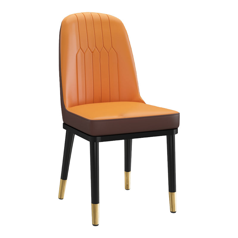 Indoor Scandinavian Side Chair Metal Upholstered Parsons Back Dining Room Chair Clearhalo ' kitchen&dining_furn' 'Dining Chairs' 'Dining Tables & Seating' 'dining_chair' 'furn' 'furn_dining_chair' 'Furniture' 'furniture_dining_chair' 'Kitchen & Dining Furniture' 'kitchen' 4245840