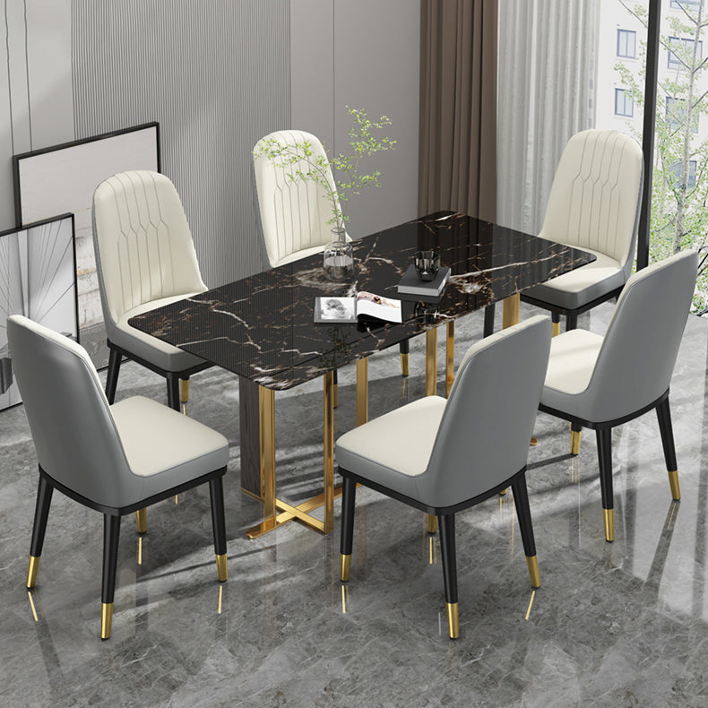 Indoor Scandinavian Side Chair Metal Upholstered Parsons Back Dining Room Chair Clearhalo ' kitchen&dining_furn' 'Dining Chairs' 'Dining Tables & Seating' 'dining_chair' 'furn' 'furn_dining_chair' 'Furniture' 'furniture_dining_chair' 'Kitchen & Dining Furniture' 'kitchen' 4245850