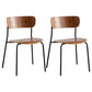 Metal Modern Indoor-Outdoor Dining Chair Armless Open Back Dining Side Chair Walnut 2 Piece Set Clearhalo ' kitchen&dining_furn' 'Dining Chairs' 'Dining Tables & Seating' 'dining_chair' 'furn' 'furn_dining_chair' 'Furniture' 'furniture_dining_chair' 'Kitchen & Dining Furniture' 'kitchen' 4245865