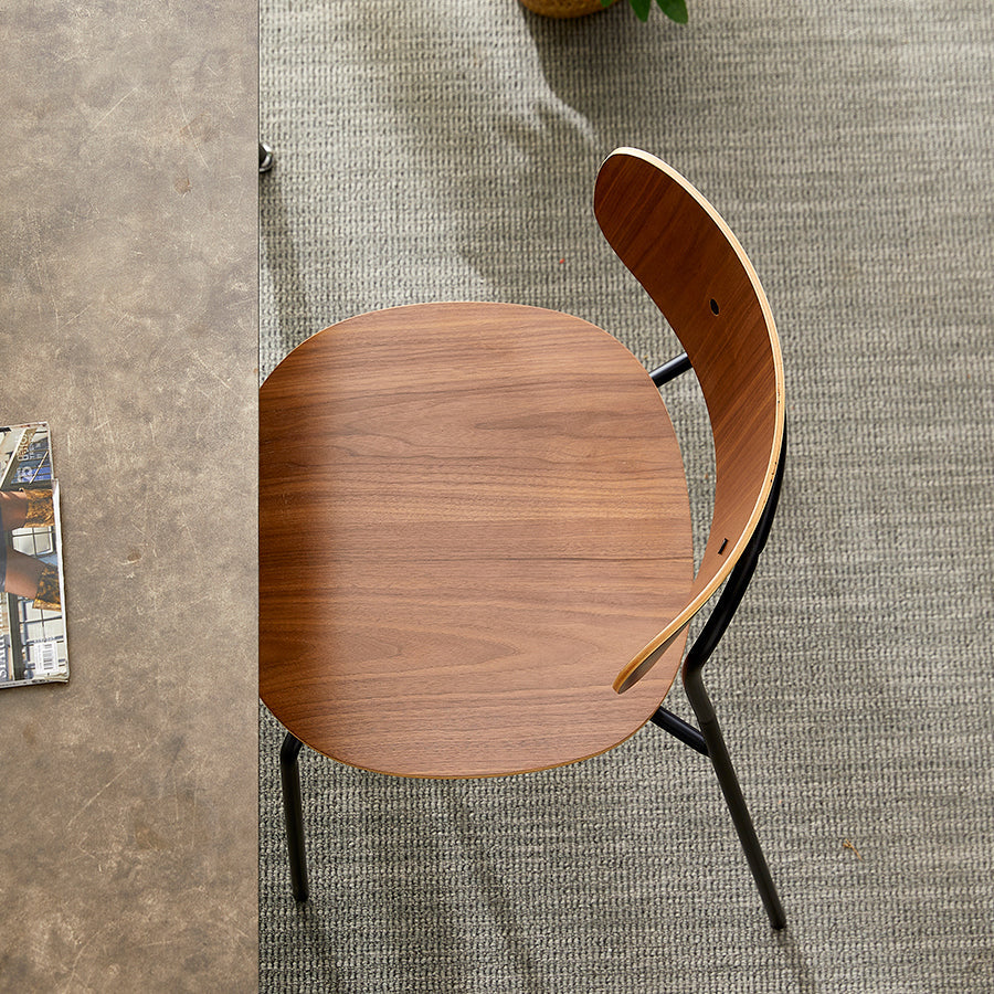 Metal Modern Indoor-Outdoor Dining Chair Armless Open Back Dining Side Chair Clearhalo ' kitchen&dining_furn' 'Dining Chairs' 'Dining Tables & Seating' 'dining_chair' 'furn' 'furn_dining_chair' 'Furniture' 'furniture_dining_chair' 'Kitchen & Dining Furniture' 'kitchen' 4245867