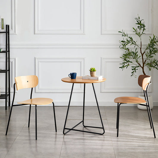 Metal Modern Indoor-Outdoor Dining Chair Armless Open Back Dining Side Chair Clearhalo ' kitchen&dining_furn' 'Dining Chairs' 'Dining Tables & Seating' 'dining_chair' 'furn' 'furn_dining_chair' 'Furniture' 'furniture_dining_chair' 'Kitchen & Dining Furniture' 'kitchen' 4245868