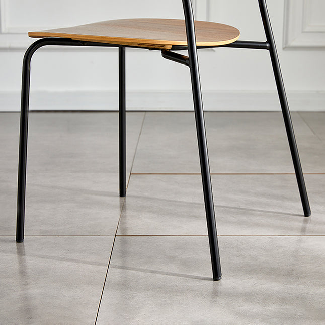 Metal Modern Indoor-Outdoor Dining Chair Armless Open Back Dining Side Chair Clearhalo ' kitchen&dining_furn' 'Dining Chairs' 'Dining Tables & Seating' 'dining_chair' 'furn' 'furn_dining_chair' 'Furniture' 'furniture_dining_chair' 'Kitchen & Dining Furniture' 'kitchen' 4245871