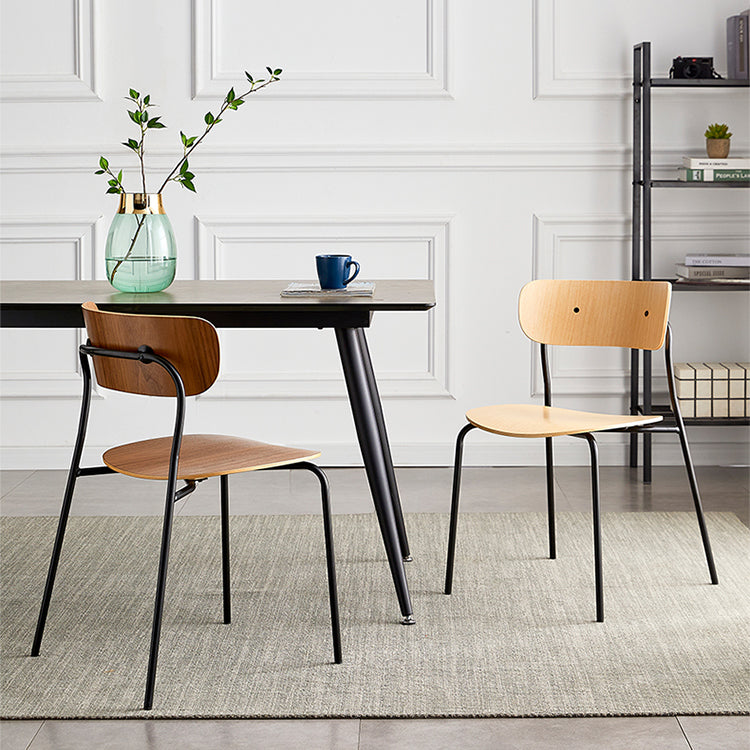 Metal Modern Indoor-Outdoor Dining Chair Armless Open Back Dining Side Chair Clearhalo ' kitchen&dining_furn' 'Dining Chairs' 'Dining Tables & Seating' 'dining_chair' 'furn' 'furn_dining_chair' 'Furniture' 'furniture_dining_chair' 'Kitchen & Dining Furniture' 'kitchen' 4245873