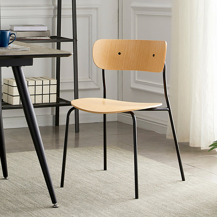 Metal Modern Indoor-Outdoor Dining Chair Armless Open Back Dining Side Chair Clearhalo ' kitchen&dining_furn' 'Dining Chairs' 'Dining Tables & Seating' 'dining_chair' 'furn' 'furn_dining_chair' 'Furniture' 'furniture_dining_chair' 'Kitchen & Dining Furniture' 'kitchen' 4245874