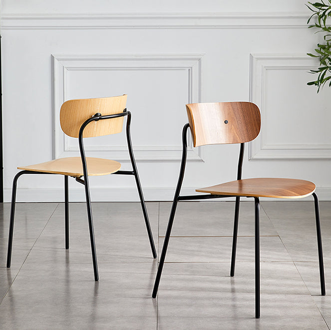 Metal Modern Indoor-Outdoor Dining Chair Armless Open Back Dining Side Chair Clearhalo ' kitchen&dining_furn' 'Dining Chairs' 'Dining Tables & Seating' 'dining_chair' 'furn' 'furn_dining_chair' 'Furniture' 'furniture_dining_chair' 'Kitchen & Dining Furniture' 'kitchen' 4245875