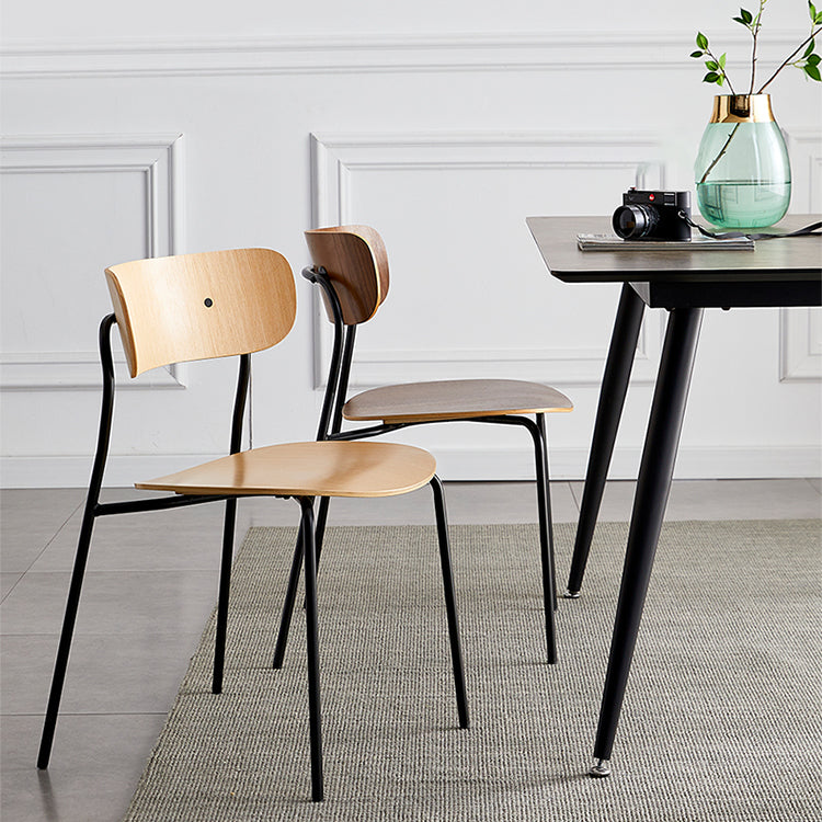 Metal Modern Indoor-Outdoor Dining Chair Armless Open Back Dining Side Chair Clearhalo ' kitchen&dining_furn' 'Dining Chairs' 'Dining Tables & Seating' 'dining_chair' 'furn' 'furn_dining_chair' 'Furniture' 'furniture_dining_chair' 'Kitchen & Dining Furniture' 'kitchen' 4245876