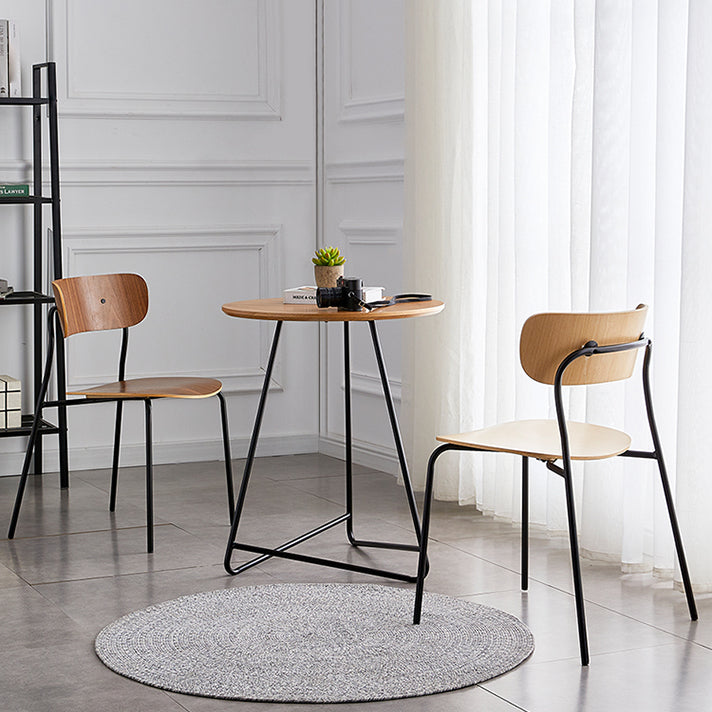 Metal Modern Indoor-Outdoor Dining Chair Armless Open Back Dining Side Chair Clearhalo ' kitchen&dining_furn' 'Dining Chairs' 'Dining Tables & Seating' 'dining_chair' 'furn' 'furn_dining_chair' 'Furniture' 'furniture_dining_chair' 'Kitchen & Dining Furniture' 'kitchen' 4245877