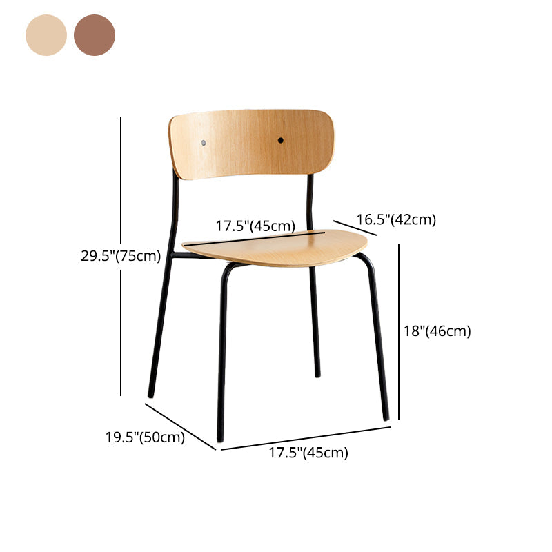 Metal Modern Indoor-Outdoor Dining Chair Armless Open Back Dining Side Chair Clearhalo ' kitchen&dining_furn' 'Dining Chairs' 'Dining Tables & Seating' 'dining_chair' 'furn' 'furn_dining_chair' 'Furniture' 'furniture_dining_chair' 'Kitchen & Dining Furniture' 'kitchen' 4245878