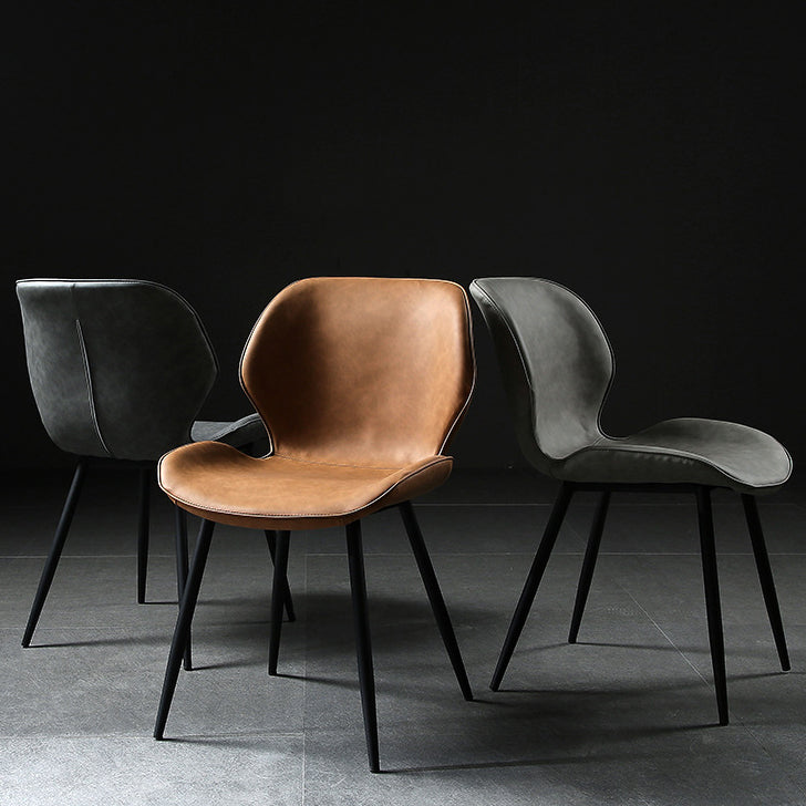 Contemporary Indoor Side Chair Upholstered Wingback Metal Dining Room Chair Clearhalo ' kitchen&dining_furn' 'Dining Chairs' 'Dining Tables & Seating' 'dining_chair' 'furn' 'furn_dining_chair' 'Furniture' 'furniture_dining_chair' 'Kitchen & Dining Furniture' 'kitchen' 4245905