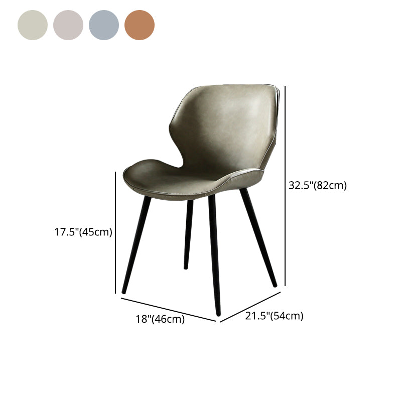 Contemporary Indoor Side Chair Upholstered Wingback Metal Dining Room Chair Clearhalo ' kitchen&dining_furn' 'Dining Chairs' 'Dining Tables & Seating' 'dining_chair' 'furn' 'furn_dining_chair' 'Furniture' 'furniture_dining_chair' 'Kitchen & Dining Furniture' 'kitchen' 4245907