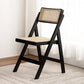 Contemporary Style Folding Side Chair Armless Open Back Chairs with Wooden Legs Black 1 Piece Clearhalo ' kitchen&dining_furn' 'Dining Chairs' 'Dining Tables & Seating' 'dining_chair' 'furn' 'furn_dining_chair' 'Furniture' 'furniture_dining_chair' 'Kitchen & Dining Furniture' 'kitchen' 4245909