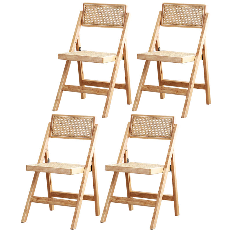 Contemporary Style Folding Side Chair Armless Open Back Chairs with Wooden Legs Natural 4 Piece Set Clearhalo ' kitchen&dining_furn' 'Dining Chairs' 'Dining Tables & Seating' 'dining_chair' 'furn' 'furn_dining_chair' 'Furniture' 'furniture_dining_chair' 'Kitchen & Dining Furniture' 'kitchen' 4245919
