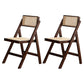 Contemporary Style Folding Side Chair Armless Open Back Chairs with Wooden Legs Dark Wood 2 Piece Set Clearhalo ' kitchen&dining_furn' 'Dining Chairs' 'Dining Tables & Seating' 'dining_chair' 'furn' 'furn_dining_chair' 'Furniture' 'furniture_dining_chair' 'Kitchen & Dining Furniture' 'kitchen' 4245922