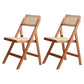 Contemporary Style Folding Side Chair Armless Open Back Chairs with Wooden Legs Walnut 2 Piece Set Clearhalo ' kitchen&dining_furn' 'Dining Chairs' 'Dining Tables & Seating' 'dining_chair' 'furn' 'furn_dining_chair' 'Furniture' 'furniture_dining_chair' 'Kitchen & Dining Furniture' 'kitchen' 4245927
