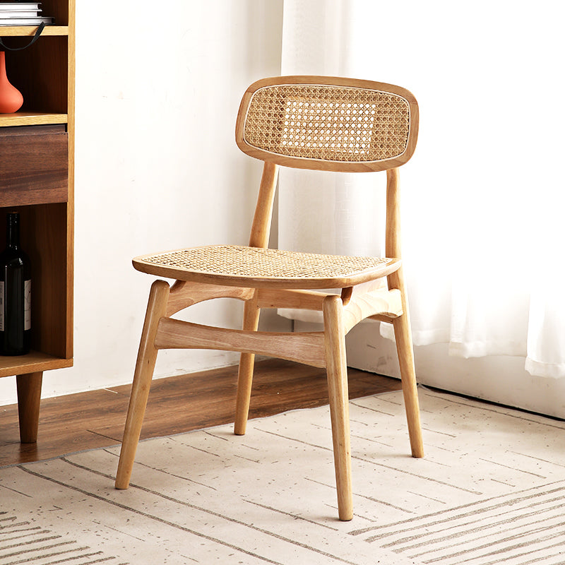 Contemporary Style Dining Chairs Armless Open Back Chairs with Wooden Legs Natural 1 Piece Clearhalo ' kitchen&dining_furn' 'Dining Chairs' 'Dining Tables & Seating' 'dining_chair' 'furn' 'furn_dining_chair' 'Furniture' 'furniture_dining_chair' 'Kitchen & Dining Furniture' 'kitchen' 4245936