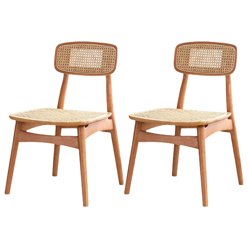 Contemporary Style Dining Chairs Armless Open Back Chairs with Wooden Legs Natural 2 Piece Set Clearhalo ' kitchen&dining_furn' 'Dining Chairs' 'Dining Tables & Seating' 'dining_chair' 'furn' 'furn_dining_chair' 'Furniture' 'furniture_dining_chair' 'Kitchen & Dining Furniture' 'kitchen' 4245938