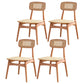 Contemporary Style Dining Chairs Armless Open Back Chairs with Wooden Legs Natural 4 Piece Set Clearhalo ' kitchen&dining_furn' 'Dining Chairs' 'Dining Tables & Seating' 'dining_chair' 'furn' 'furn_dining_chair' 'Furniture' 'furniture_dining_chair' 'Kitchen & Dining Furniture' 'kitchen' 4245940