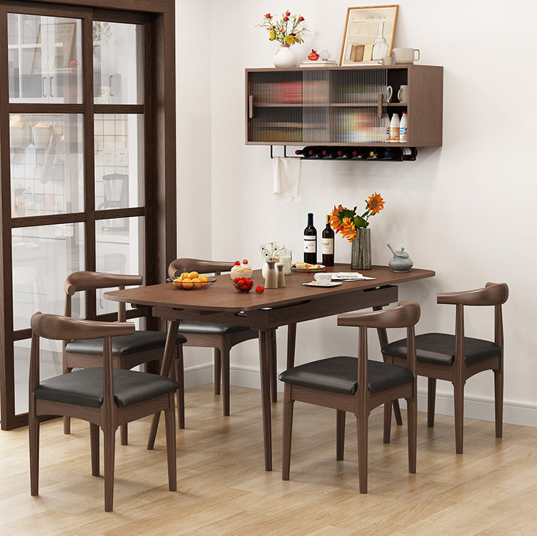 Contemporary Style Wood Dining Chairs Armless Open Back Dining Chair Clearhalo ' kitchen&dining_furn' 'Dining Chairs' 'Dining Tables & Seating' 'dining_chair' 'Furniture' 'furniture_dining_chair' 'Kitchen & Dining Furniture' 'kitchen' 4245960