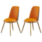 Glam Faux Leather Dining Chair Armless Metal Dining Room Chairs for Home Use Orange 2 Piece Set Clearhalo ' kitchen&dining_furn' 'Dining Chairs' 'Dining Tables & Seating' 'dining_chair' 'furn' 'furn_dining_chair' 'Furniture' 'furniture_dining_chair' 'Kitchen & Dining Furniture' 'kitchen' 4245967