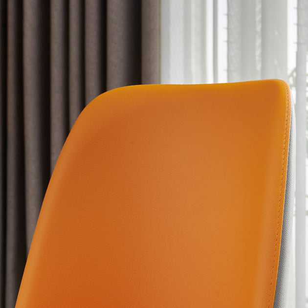 Glam Faux Leather Dining Chair Armless Metal Dining Room Chairs for Home Use Clearhalo ' kitchen&dining_furn' 'Dining Chairs' 'Dining Tables & Seating' 'dining_chair' 'furn' 'furn_dining_chair' 'Furniture' 'furniture_dining_chair' 'Kitchen & Dining Furniture' 'kitchen' 4245972