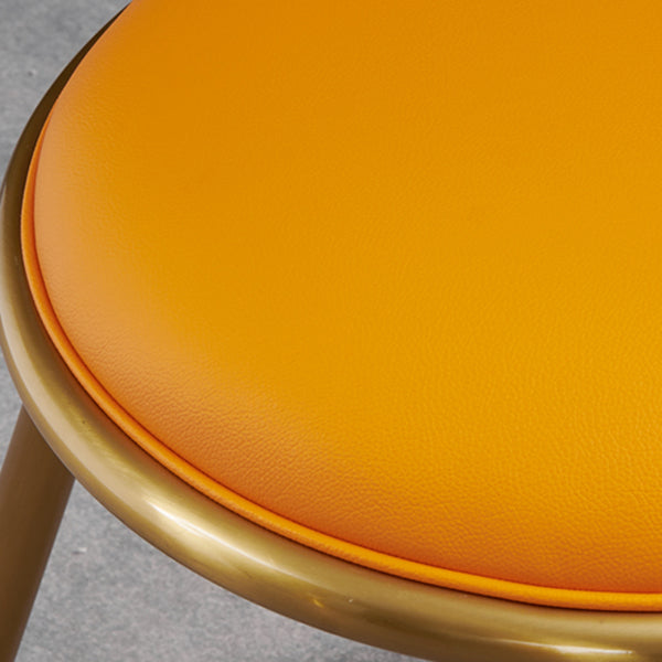 Glam Faux Leather Dining Chair Armless Metal Dining Room Chairs for Home Use Clearhalo ' kitchen&dining_furn' 'Dining Chairs' 'Dining Tables & Seating' 'dining_chair' 'furn' 'furn_dining_chair' 'Furniture' 'furniture_dining_chair' 'Kitchen & Dining Furniture' 'kitchen' 4245973