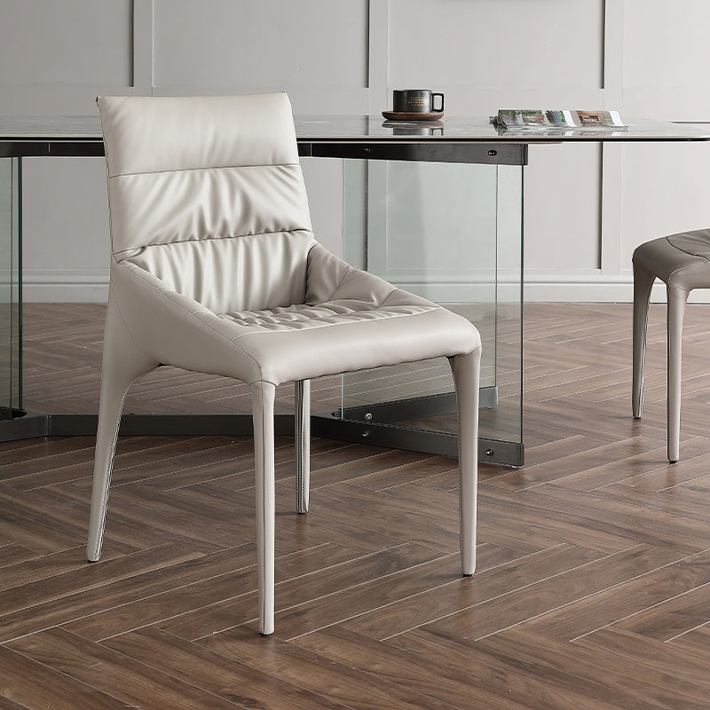 Contemporary Style Dining Chairs Armless Chairs for Kitchen with Metal Legs Clearhalo ' kitchen&dining_furn' 'Dining Chairs' 'Dining Tables & Seating' 'dining_chair' 'furn' 'furn_dining_chair' 'Furniture' 'furniture_dining_chair' 'Kitchen & Dining Furniture' 'kitchen' 4245979