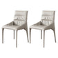 Contemporary Style Dining Chairs Armless Chairs for Kitchen with Metal Legs Off-White 2 Piece Set Clearhalo ' kitchen&dining_furn' 'Dining Chairs' 'Dining Tables & Seating' 'dining_chair' 'furn' 'furn_dining_chair' 'Furniture' 'furniture_dining_chair' 'Kitchen & Dining Furniture' 'kitchen' 4245982