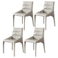 Contemporary Style Dining Chairs Armless Chairs for Kitchen with Metal Legs Off-White 4 Piece Set Clearhalo ' kitchen&dining_furn' 'Dining Chairs' 'Dining Tables & Seating' 'dining_chair' 'furn' 'furn_dining_chair' 'Furniture' 'furniture_dining_chair' 'Kitchen & Dining Furniture' 'kitchen' 4245984