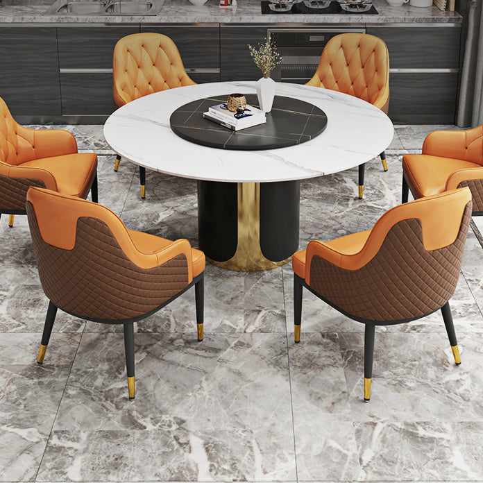 Contemporary Arm Dining Chairs Parsons Chair for Kitchen with Metal Legs Clearhalo ' kitchen&dining_furn' 'Dining Chairs' 'Dining Tables & Seating' 'dining_chair' 'furn' 'furn_dining_chair' 'Furniture' 'furniture_dining_chair' 'Kitchen & Dining Furniture' 'kitchen' 4245992