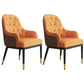 Contemporary Arm Dining Chairs Parsons Chair for Kitchen with Metal Legs Orange 2 Piece Set Clearhalo ' kitchen&dining_furn' 'Dining Chairs' 'Dining Tables & Seating' 'dining_chair' 'furn' 'furn_dining_chair' 'Furniture' 'furniture_dining_chair' 'Kitchen & Dining Furniture' 'kitchen' 4245993
