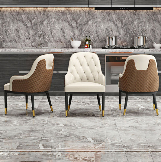 Contemporary Arm Dining Chairs Parsons Chair for Kitchen with Metal Legs Clearhalo ' kitchen&dining_furn' 'Dining Chairs' 'Dining Tables & Seating' 'dining_chair' 'furn' 'furn_dining_chair' 'Furniture' 'furniture_dining_chair' 'Kitchen & Dining Furniture' 'kitchen' 4245996